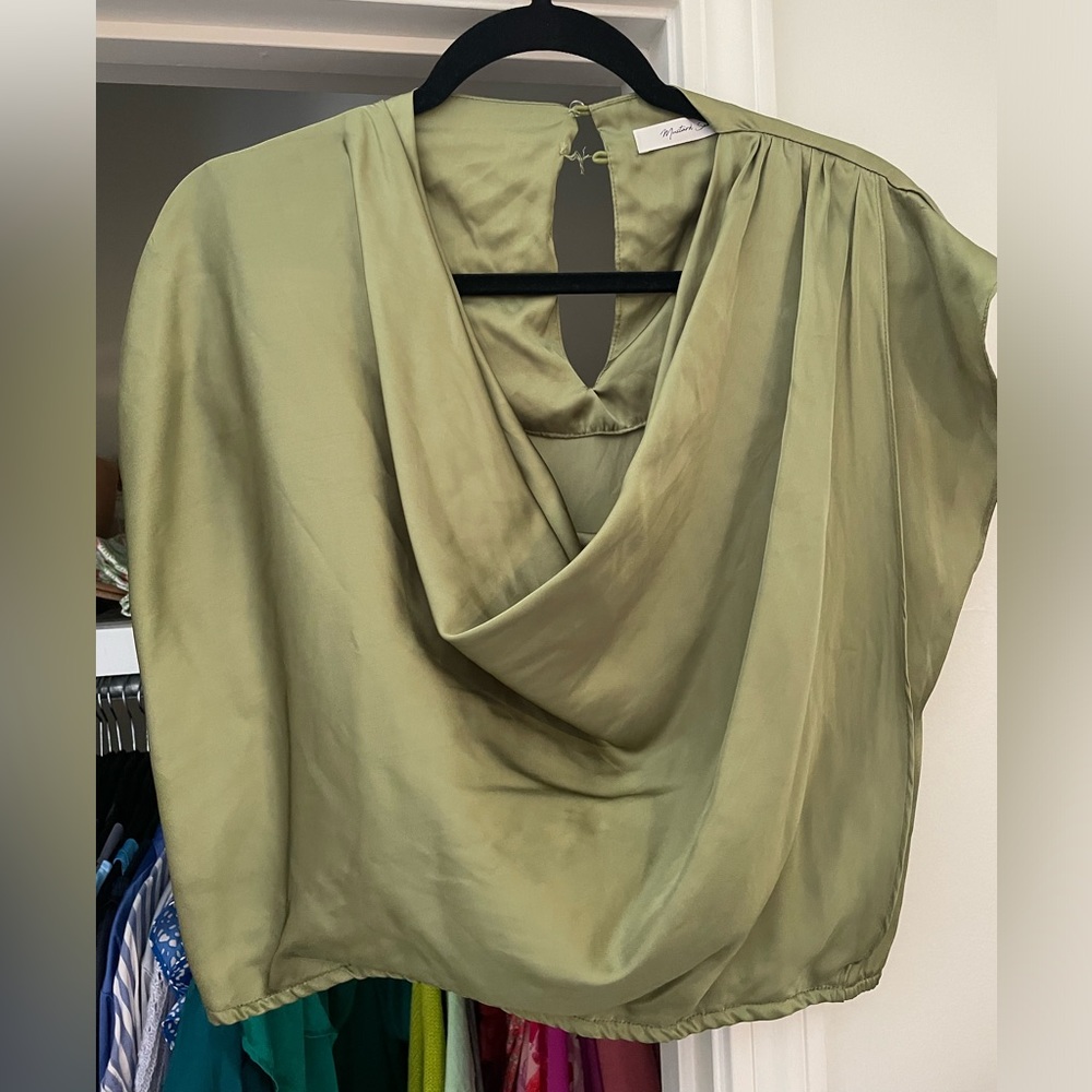 Mustard Seed Silky Swoopneck Top